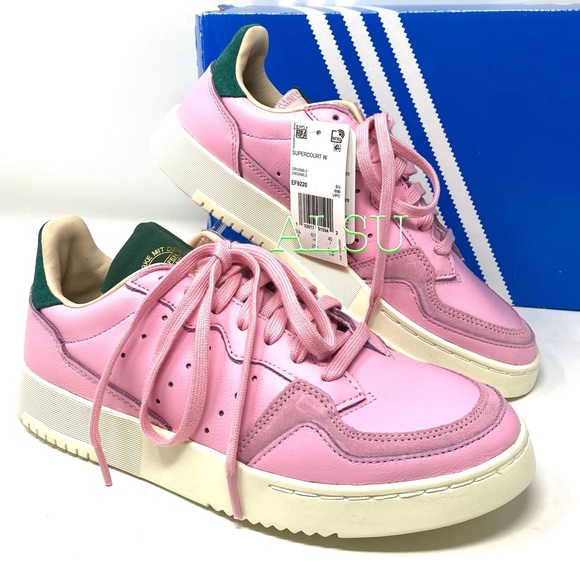 Adidas Supercourt Pink Leather Women’s Sneakers - Picture 2 of 10